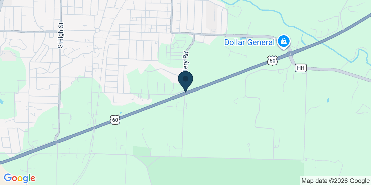 Map showing Neosho, Newton County, MO