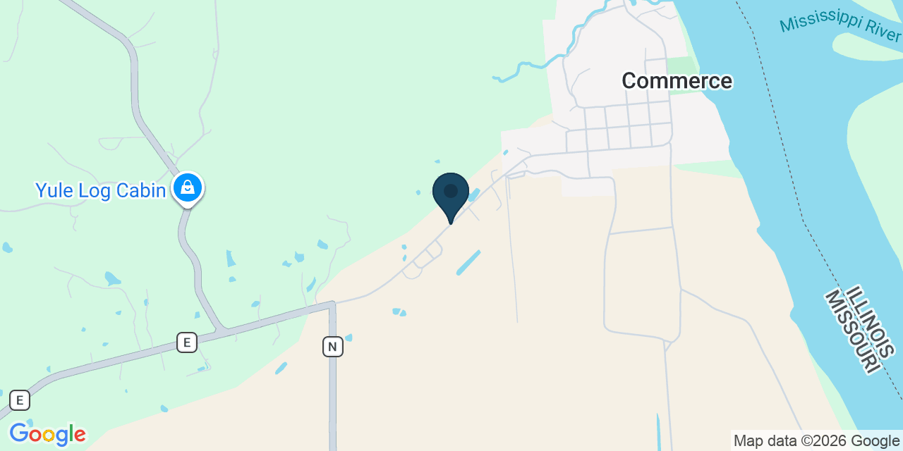 Map showing Benton, Scott County, MO