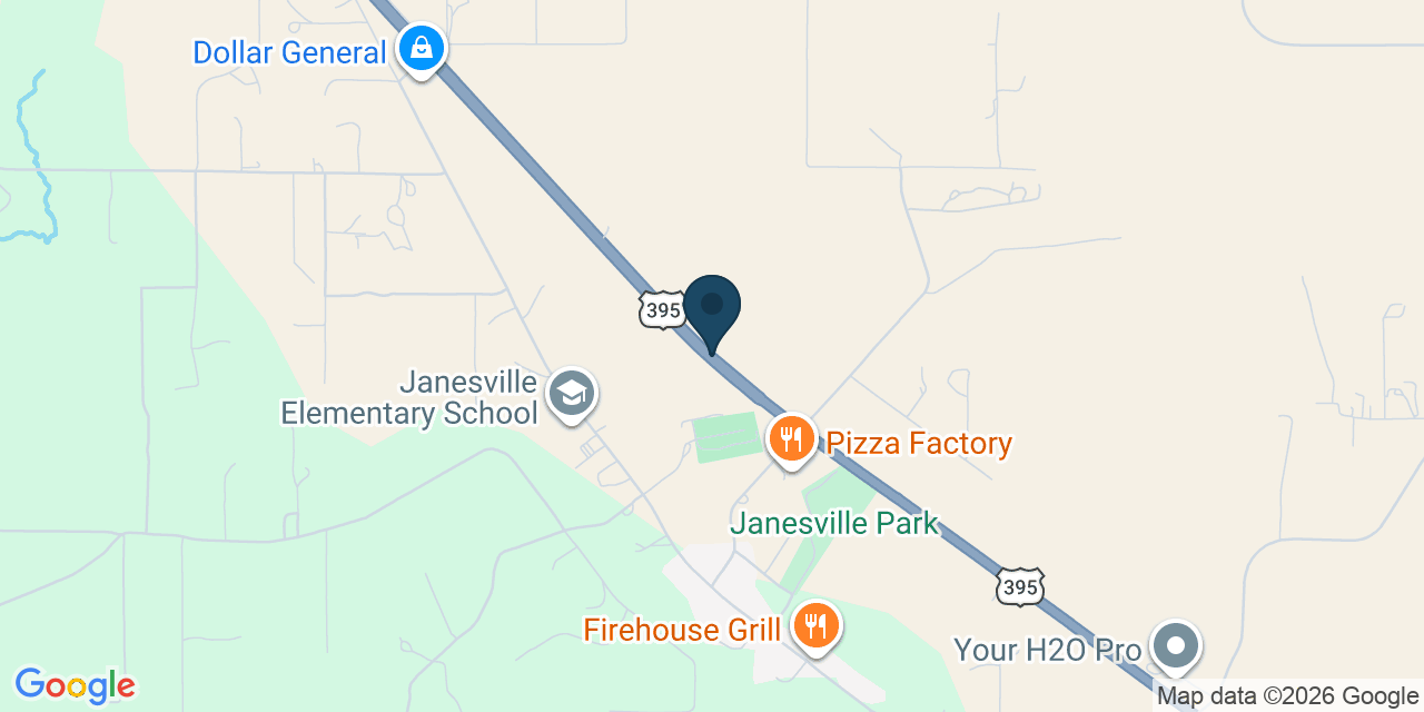 Map showing Janesville, Lassen County, CA