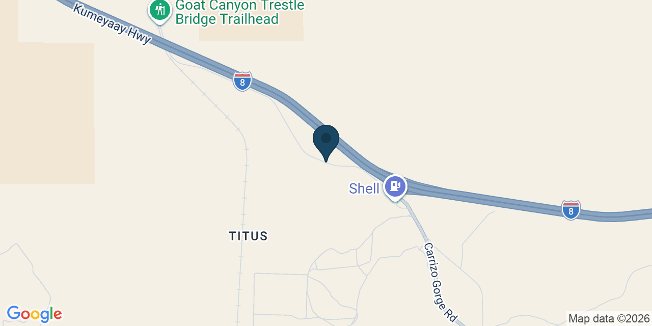 Map showing San Diego County, CA