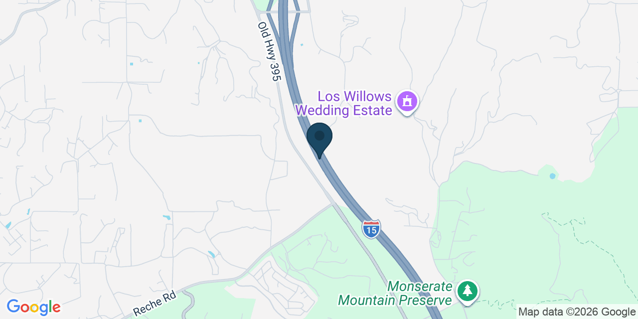 Map showing Fallbrook, San Diego County, CA