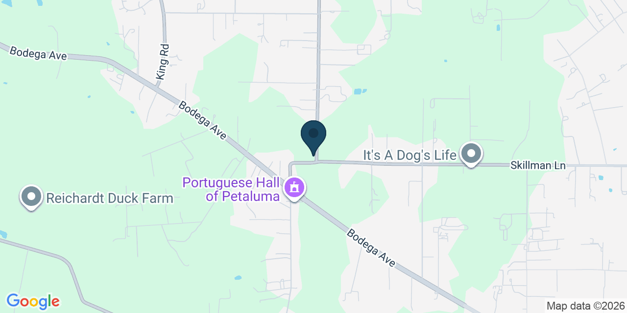 Map showing Petaluma, Sonoma County, CA