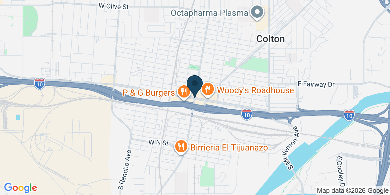 Map showing Colton, San Bernardino County, CA