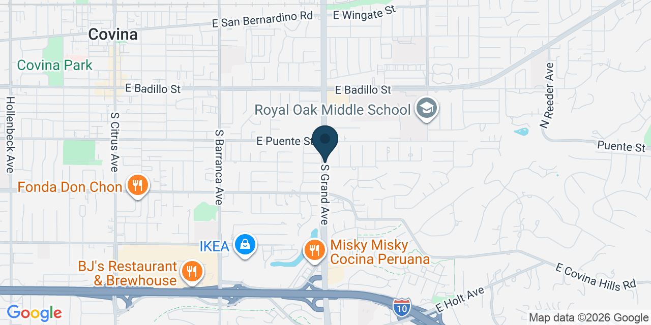 Map showing Los Angeles County, CA