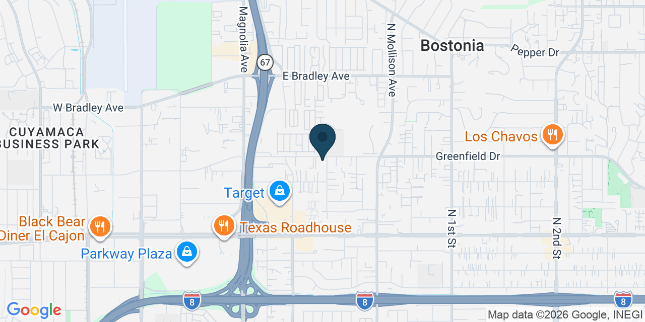 Map showing El Cajon, San Diego County, CA