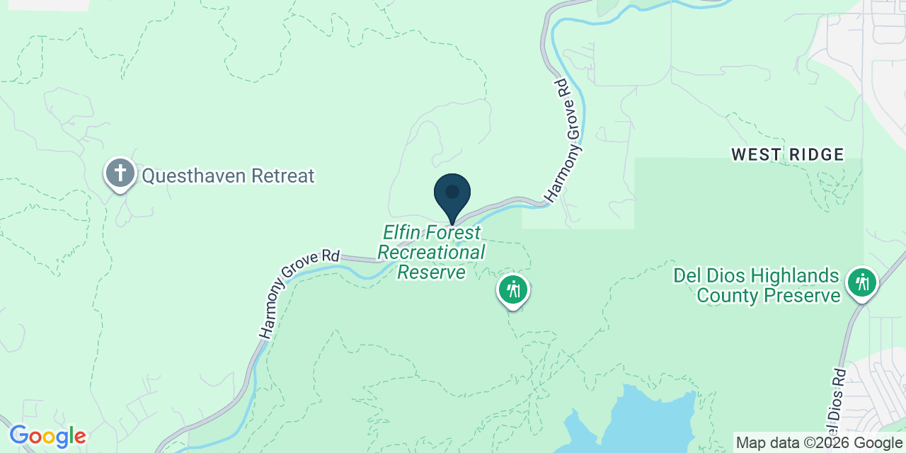 Map showing Harmony Grove, San Diego County, CA