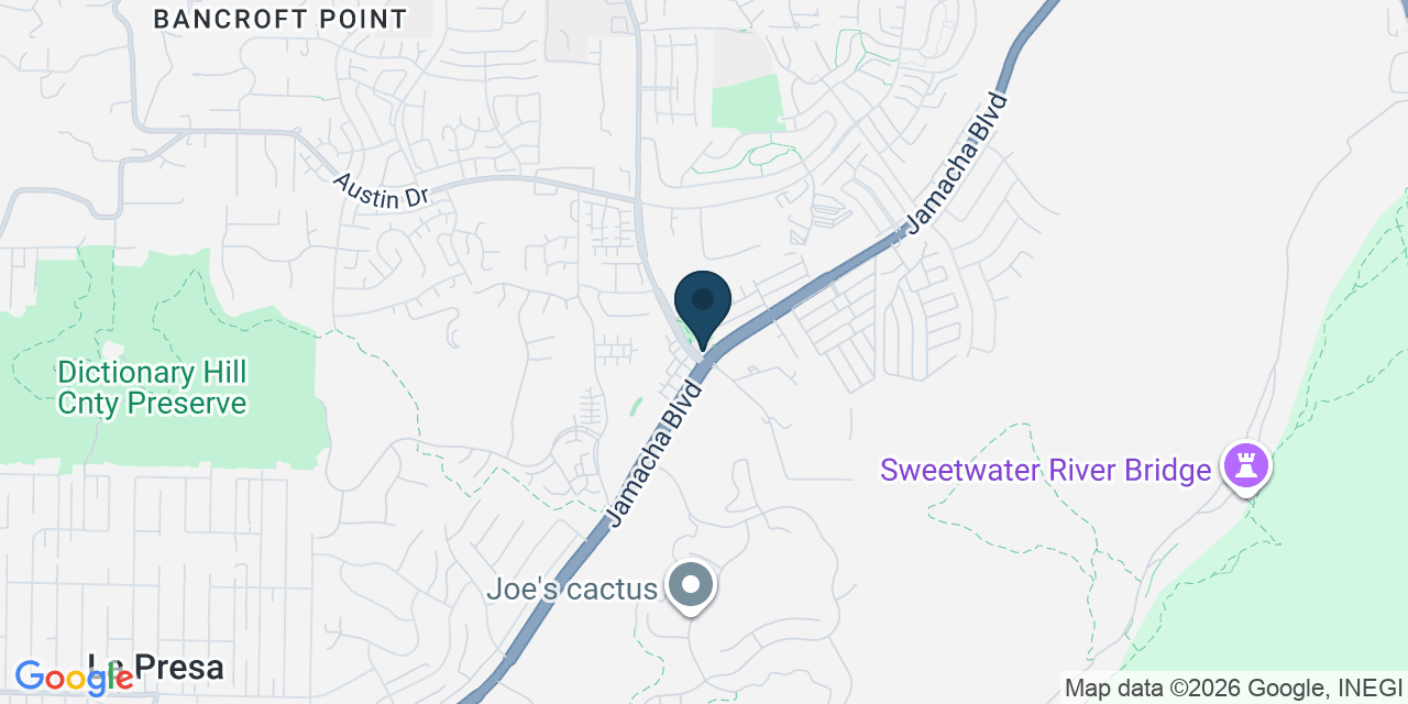 Map showing Spring Valley, San Diego County, CA