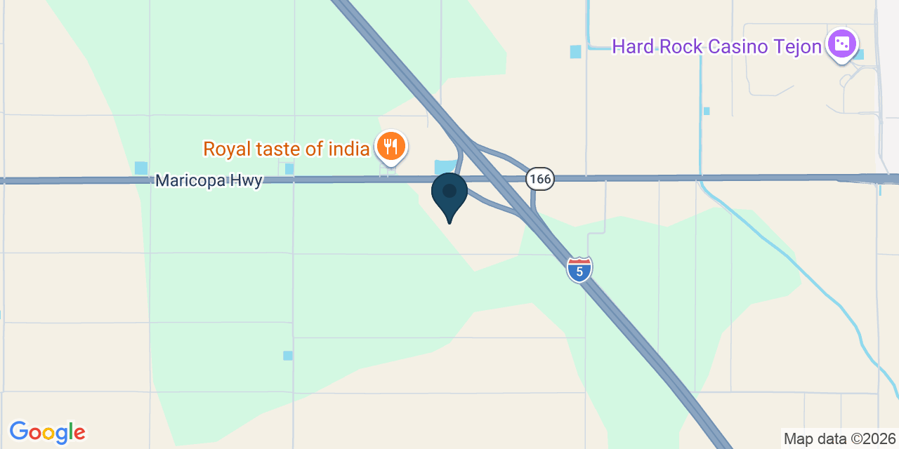 Map showing Bakersfield, Kern County, CA