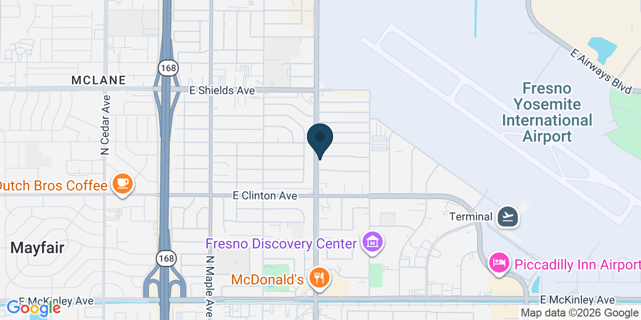 Map showing Fresno, Fresno County, CA