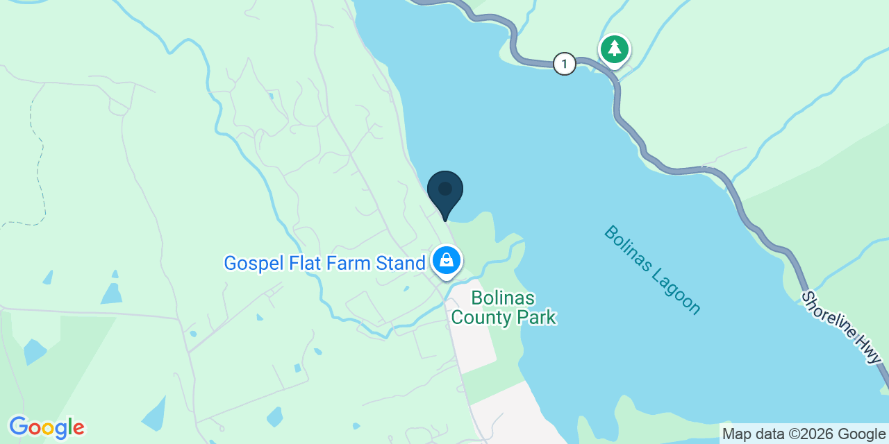 Map showing Bolinas, Marin County, CA