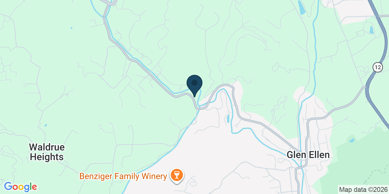 Map showing Glen Ellen, Sonoma County, CA