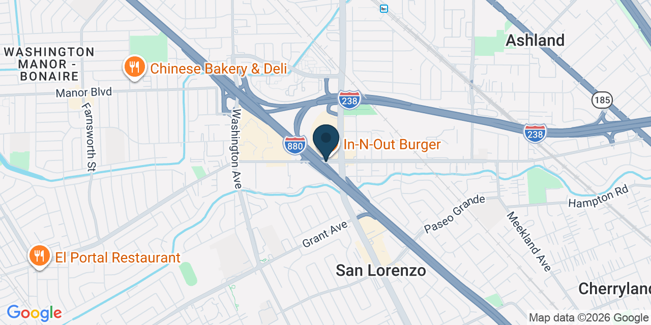 Map showing Alameda County, CA
