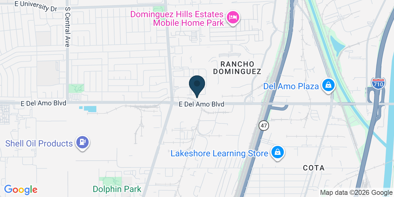 Map showing Compton, Los Angeles County, CA