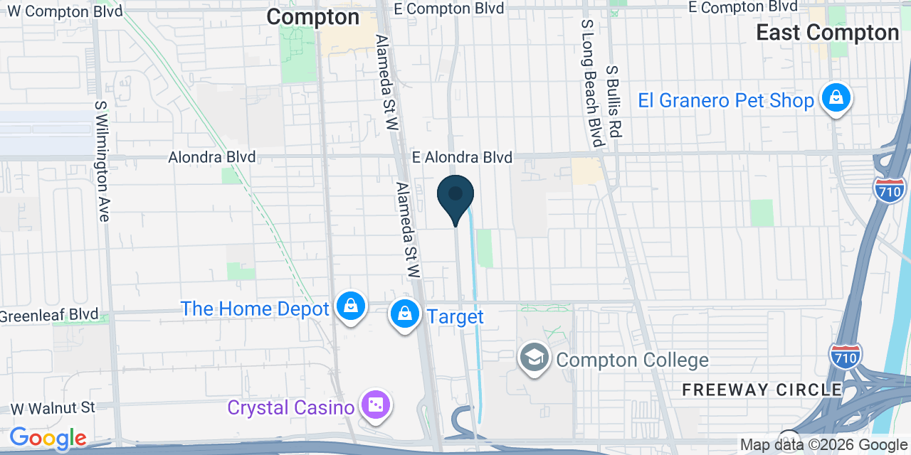 Map showing Los Angeles County, CA