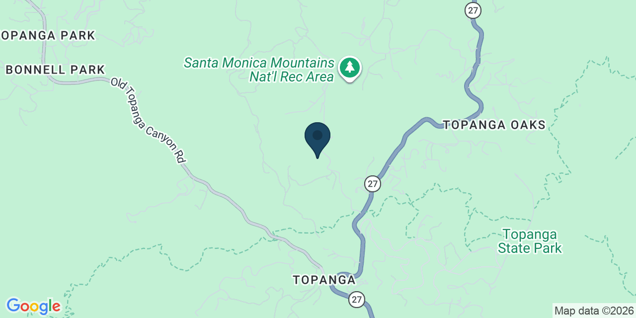 Map showing Topanga, Los Angeles County, CA