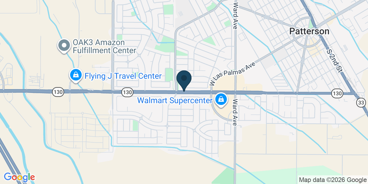 Map showing Patterson, Stanislaus County, CA