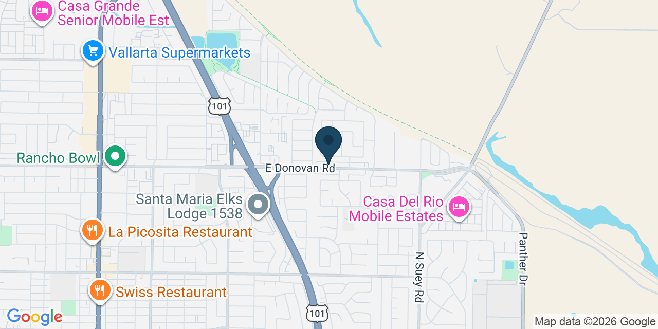 Map showing Santa Maria, Santa Barbara County, CA