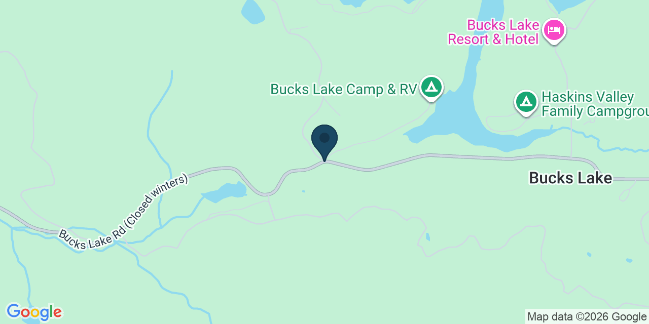 Map showing Bucks Lake, Plumas County, CA