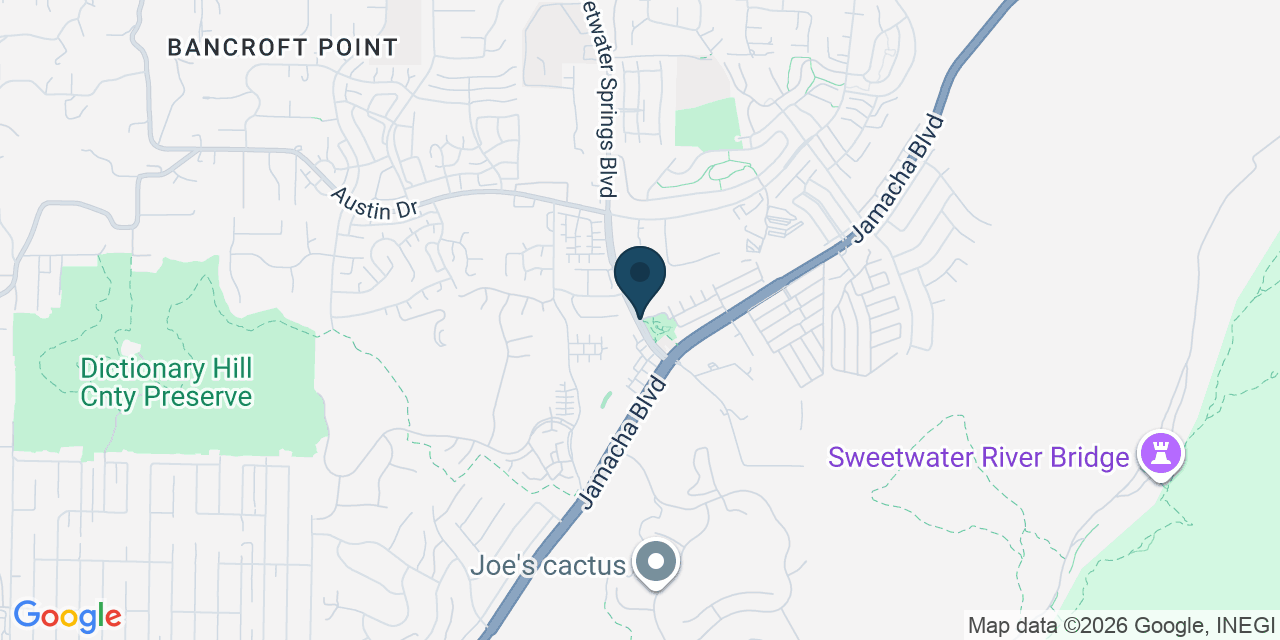 Map showing Spring Valley, San Diego County, CA