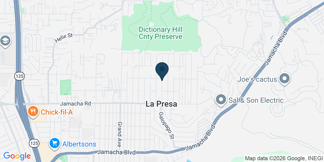 Map showing La Presa, San Diego County, CA