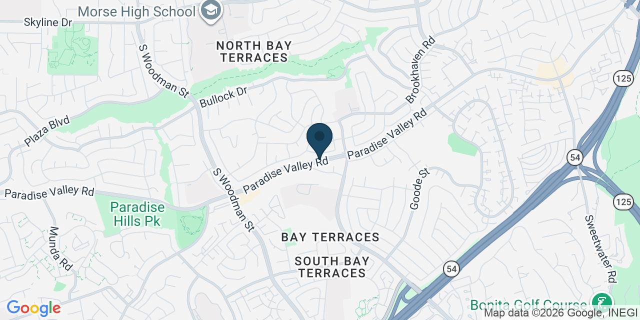 Map showing San Diego County, CA