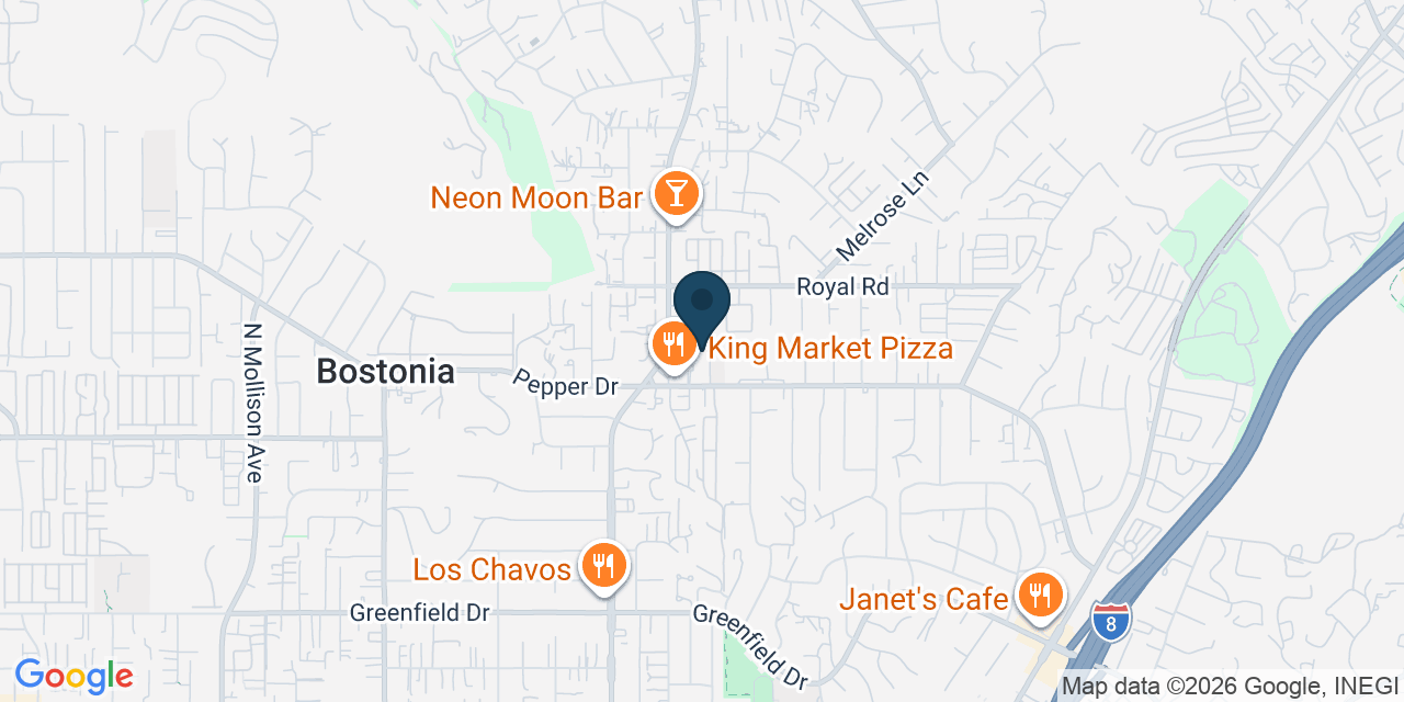 Map showing El Cajon, San Diego County, CA