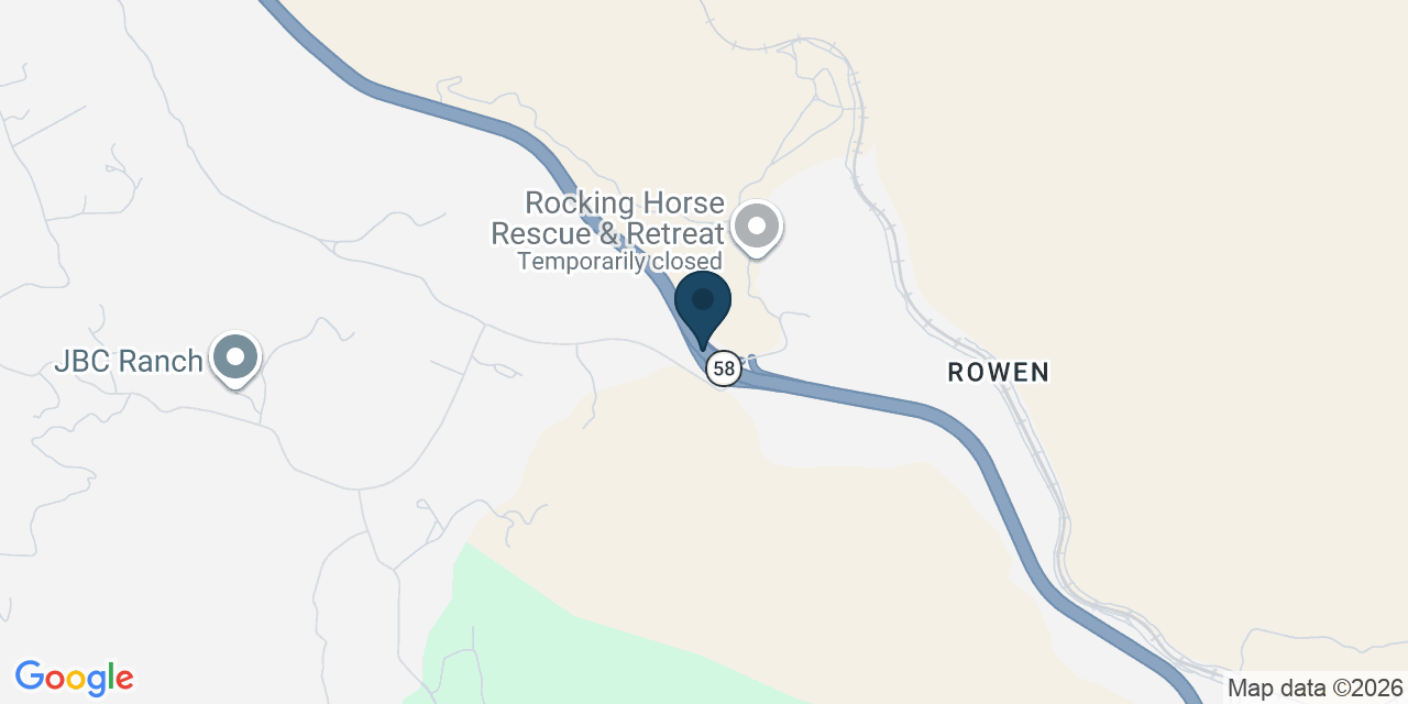 Map showing Keene, Kern County, CA