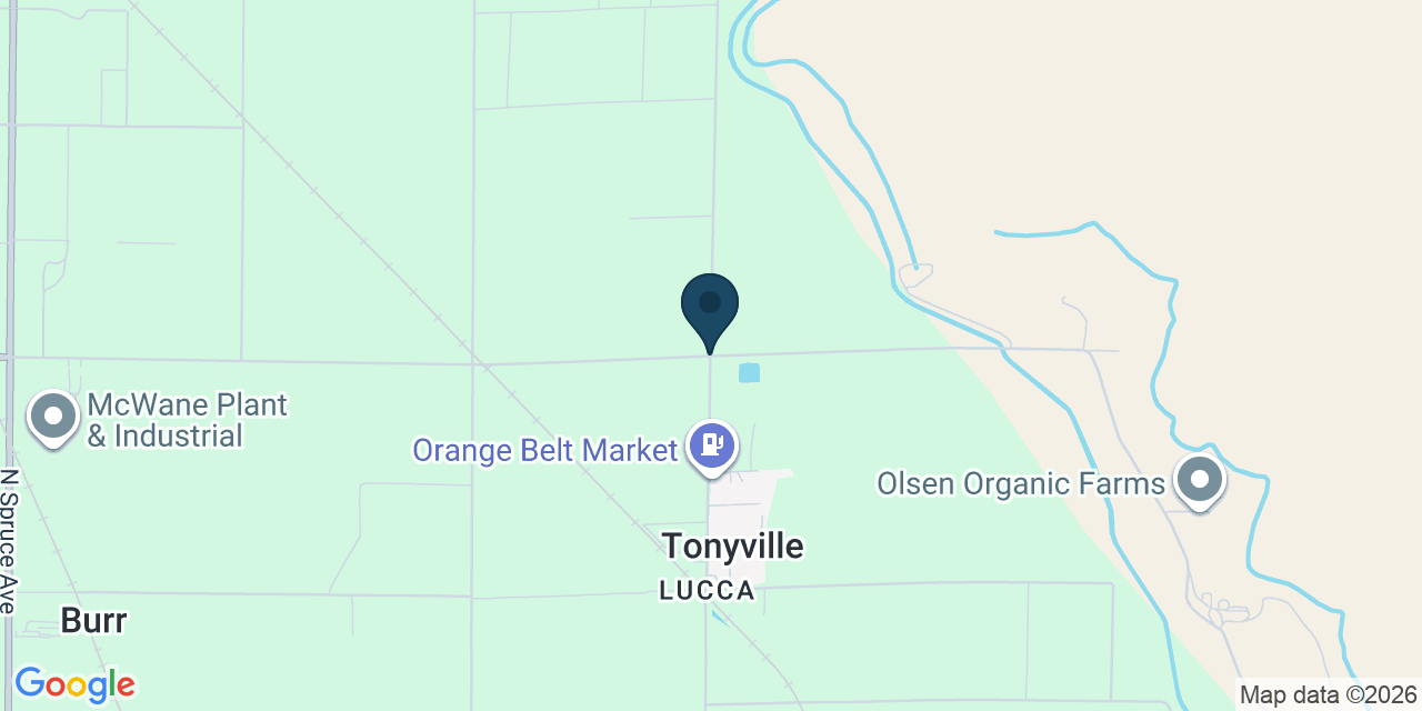 Map showing Tulare County, CA