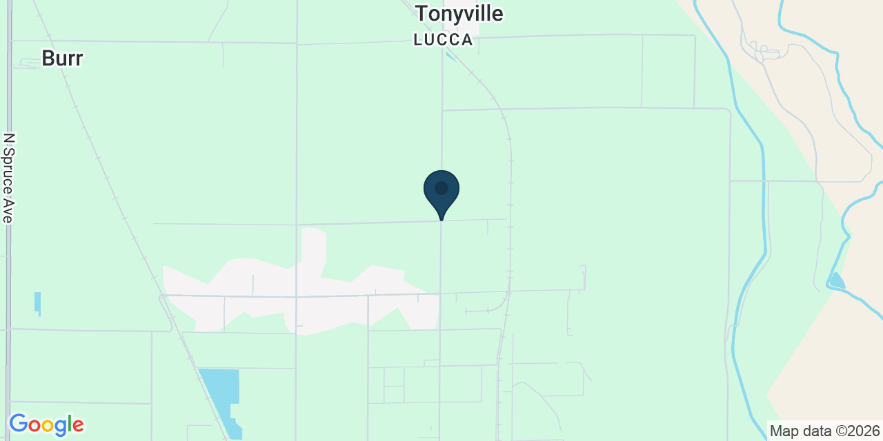Map showing Tulare County, CA