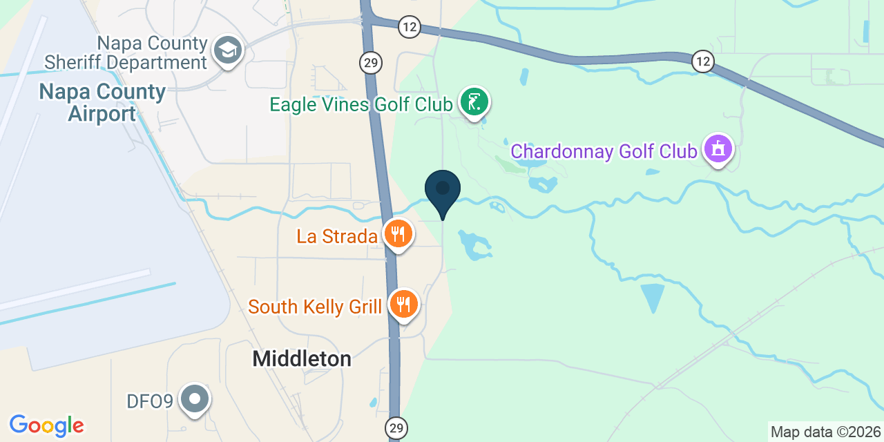 Map showing Napa County, CA