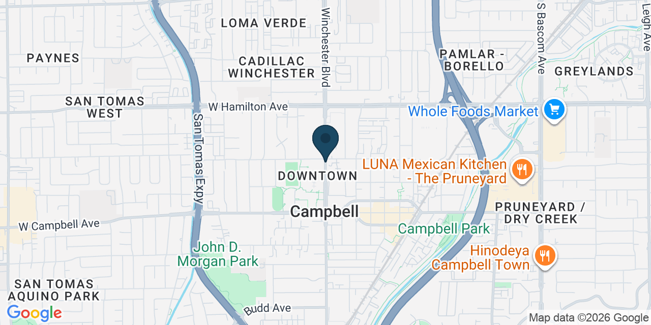 Map showing Santa Clara County, CA