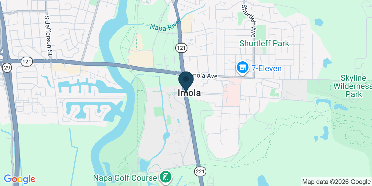 Map showing Napa County, CA