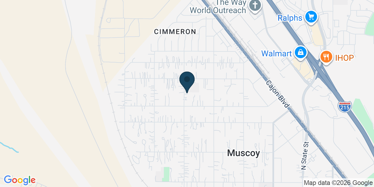 Map showing Muscoy, San Bernardino County, CA