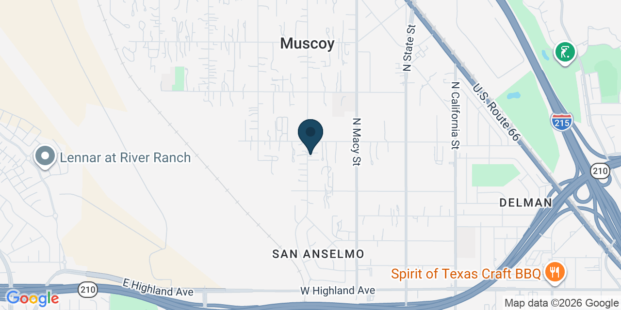 Map showing Muscoy, San Bernardino County, CA