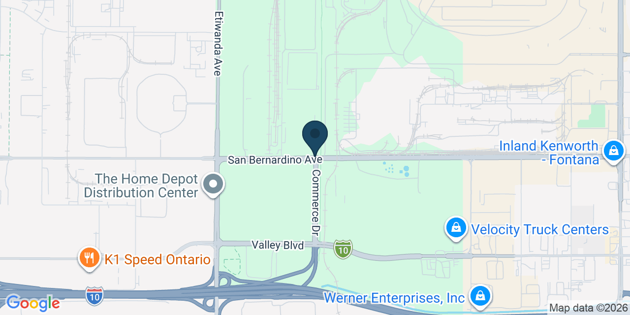 Map showing San Bernardino County, CA