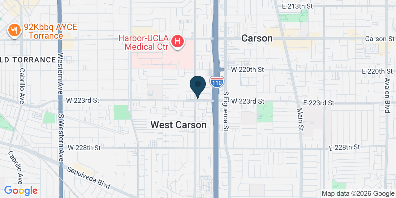 Map showing Torrance, Los Angeles County, CA