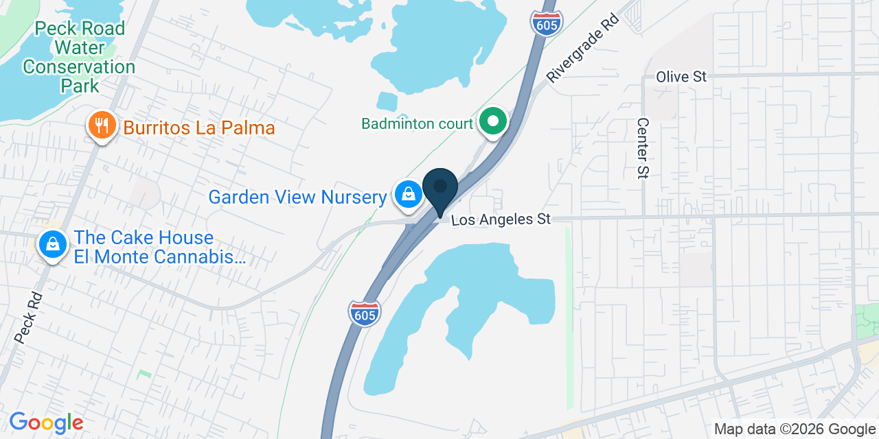 Map showing Irwindale, Los Angeles County, CA