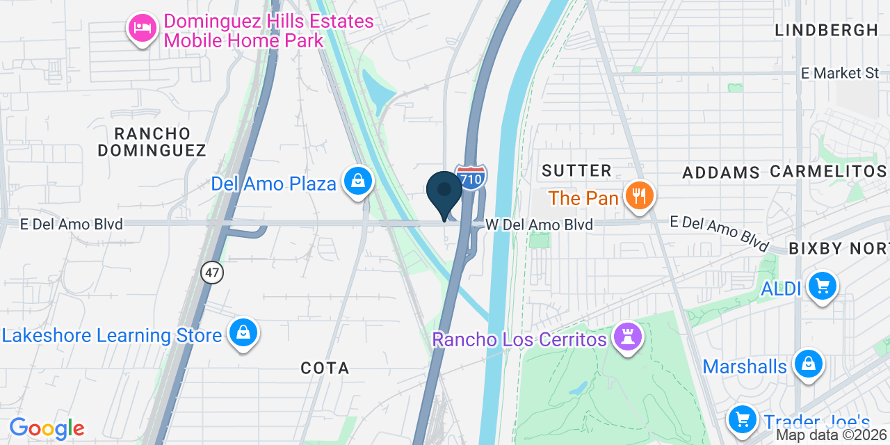 Map showing Los Angeles County, CA