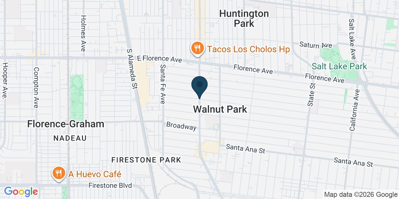 Map showing Walnut Park, Los Angeles County, CA