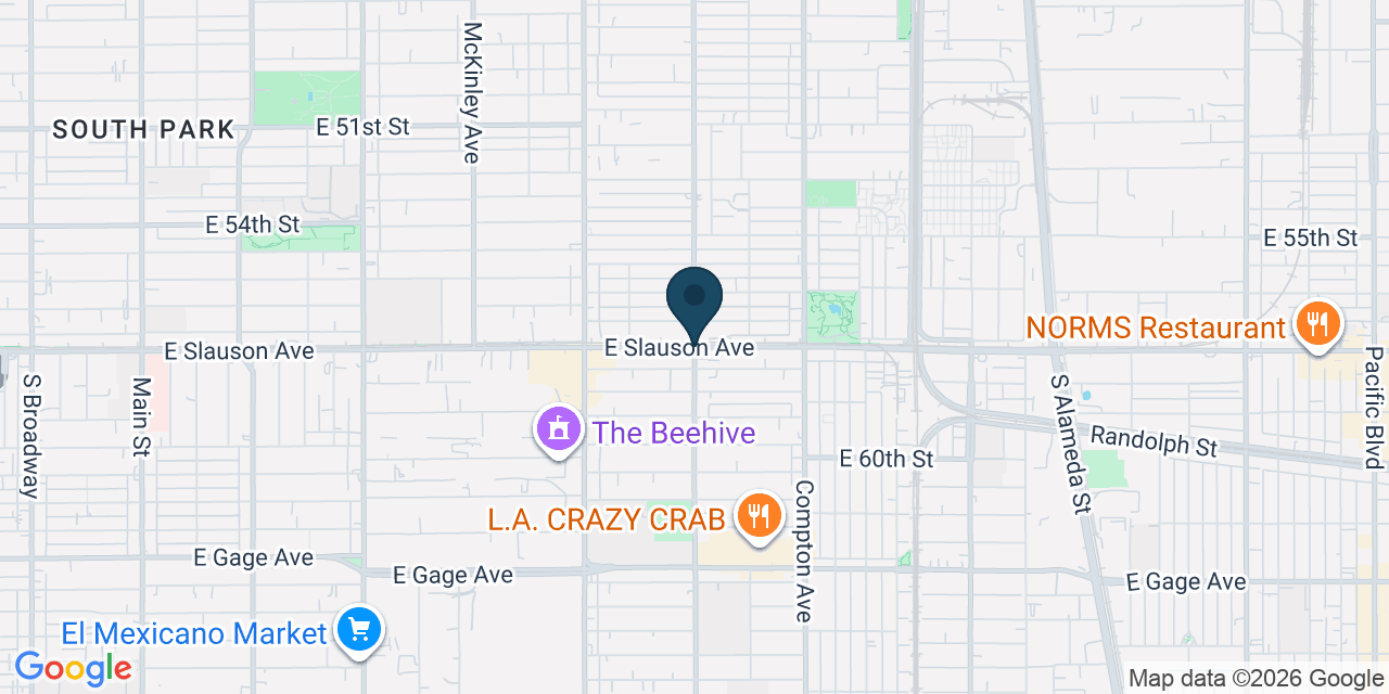 Map showing Florence-Graham, Los Angeles County, CA
