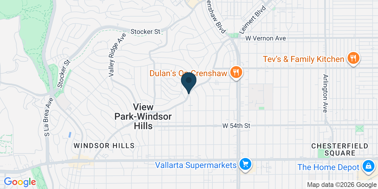 Map showing View Park-Windsor Hills, Los Angeles County, CA