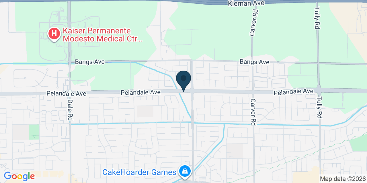 Map showing Stanislaus County, CA