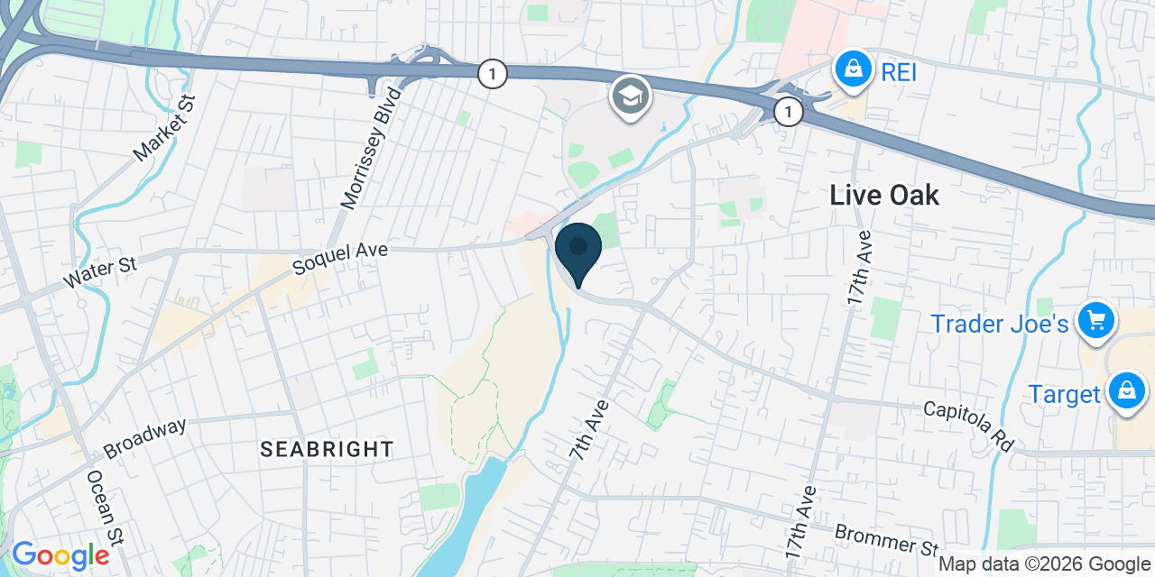 Map showing Live Oak, Santa Cruz County, CA
