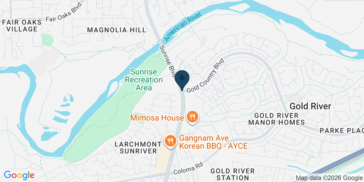 Map showing Gold River, Sacramento County, CA