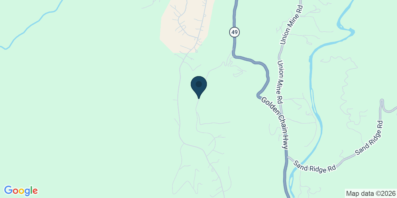 Map showing El Dorado County, CA