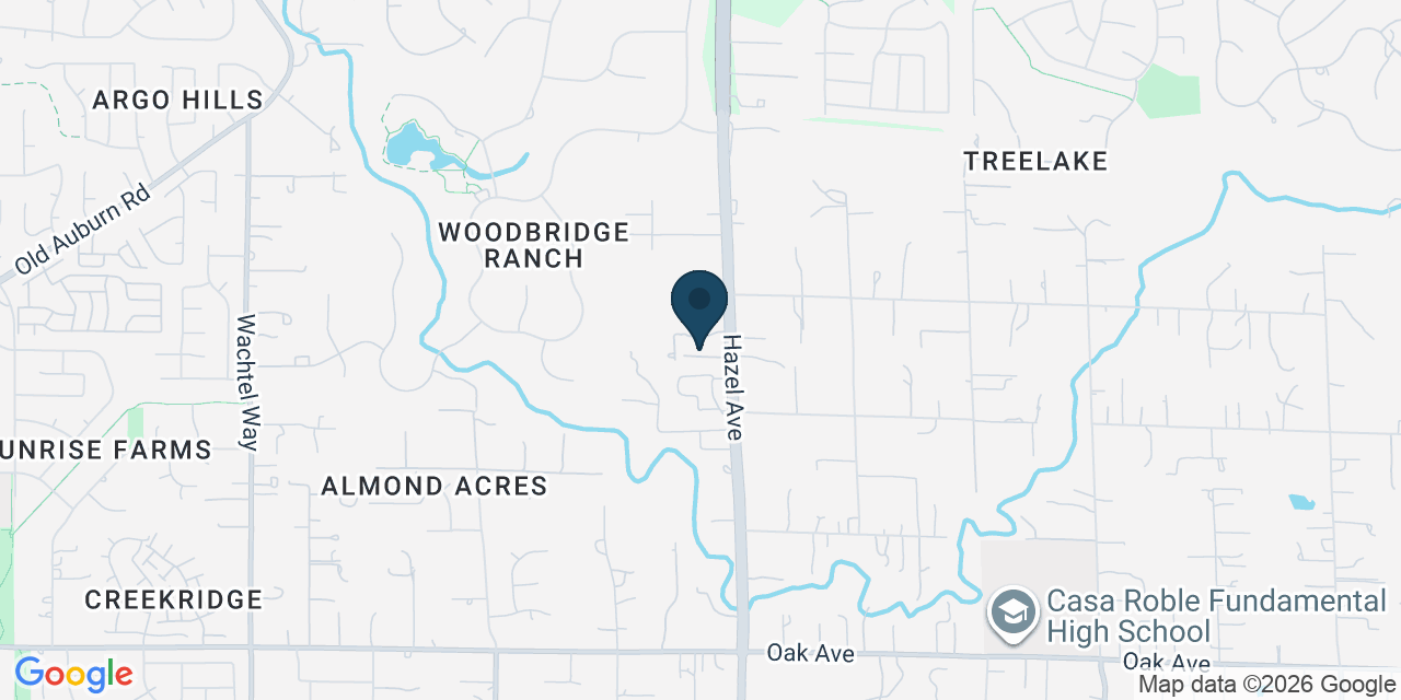 Map showing Orangevale, Sacramento County, CA