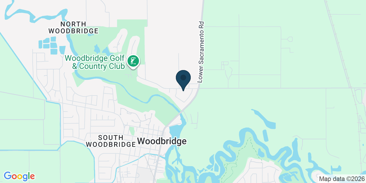 Map showing Woodbridge, San Joaquin County, CA