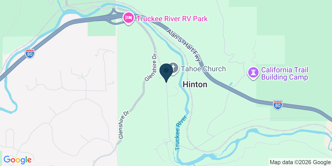 Map showing Nevada County, CA