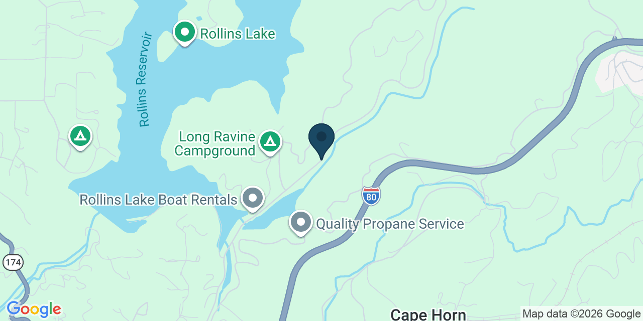 Map showing Placer County, CA