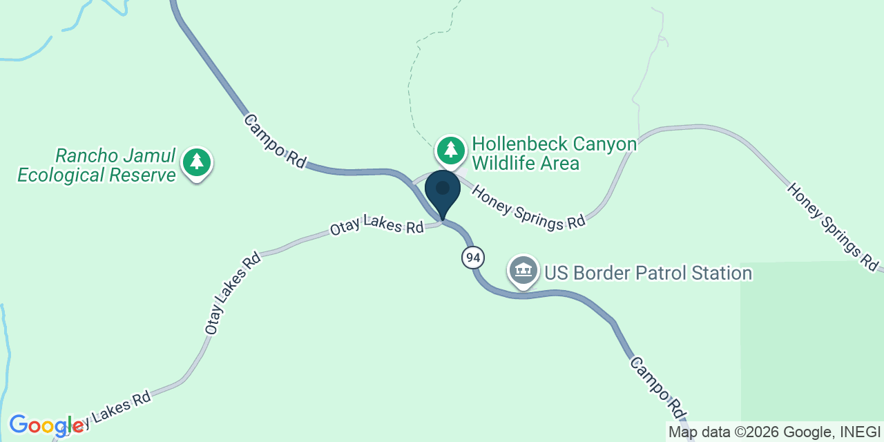 Map showing San Diego County, CA
